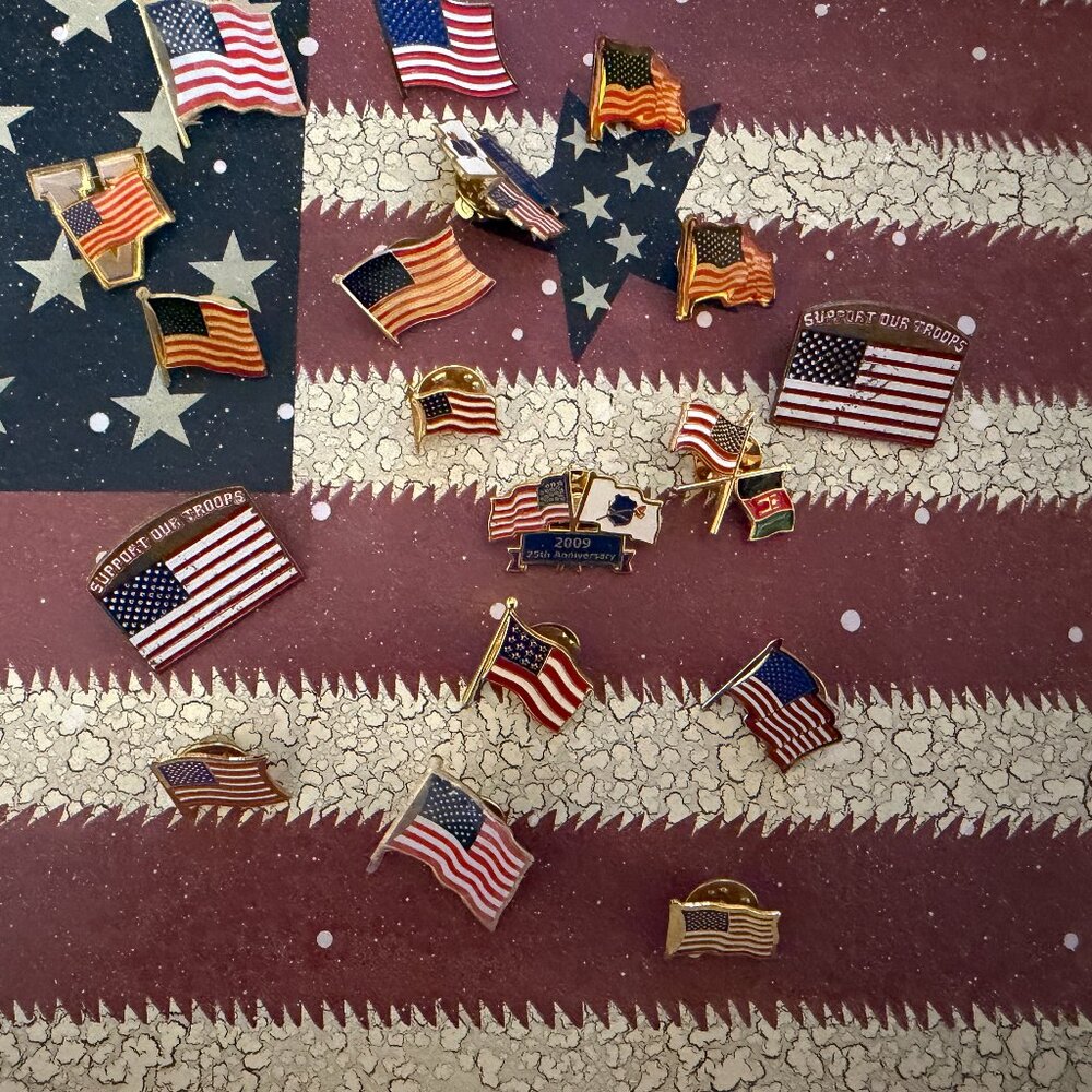 American Flag Pins Collection